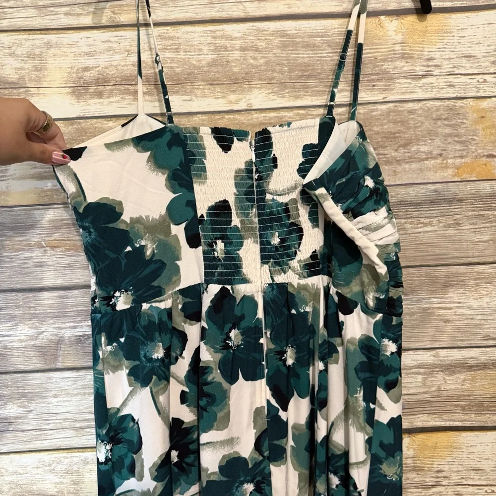 NWOT Abercrombie & Fitch Green and Cream Dress - Picture 3 of 6